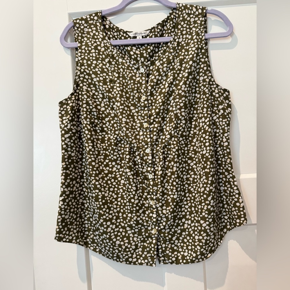 Croft & Barrow Spotted Blouse
